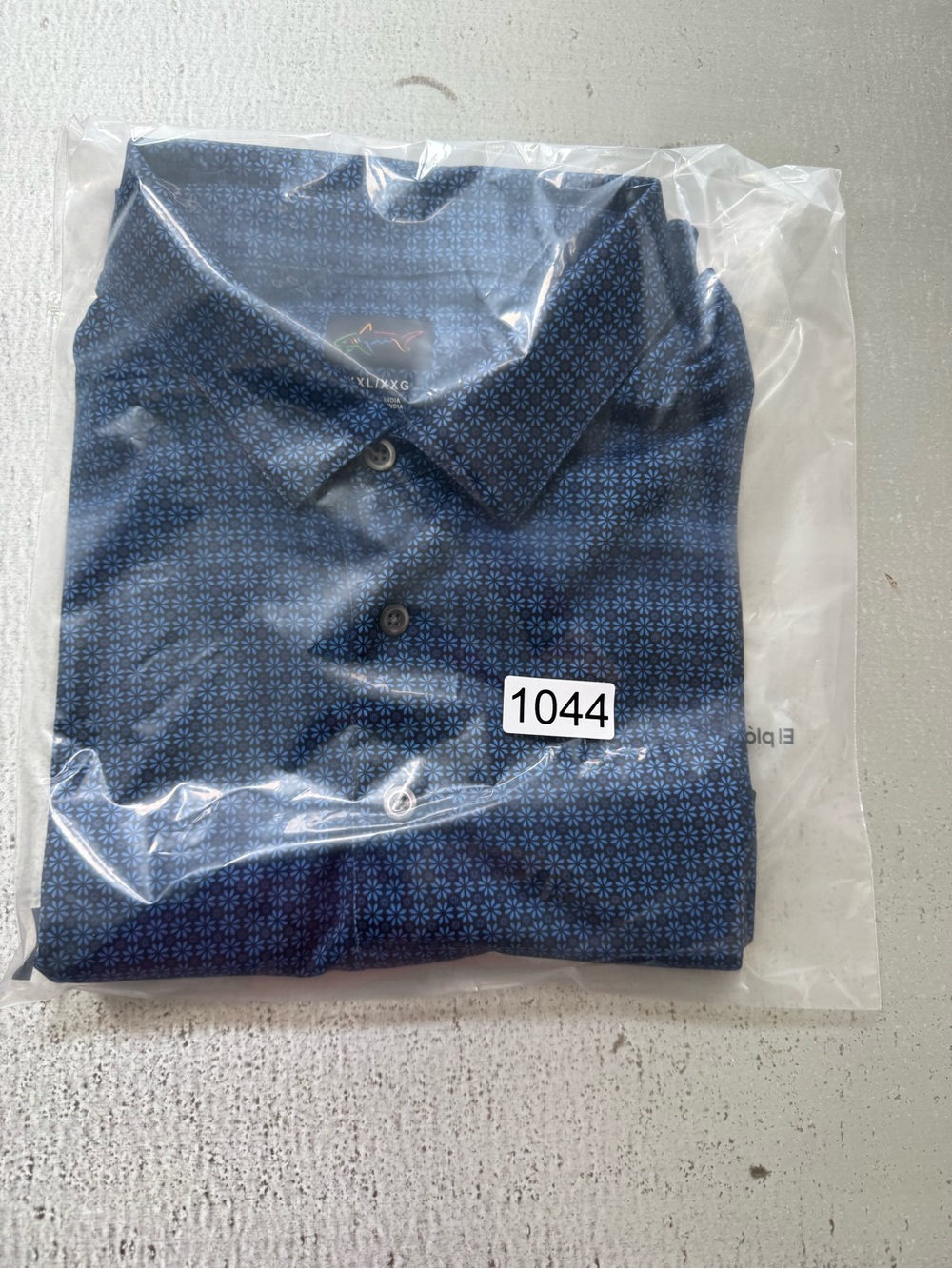 Greg Norman Collection Blue Micro-Pattern Performance Polo - Picture 13 of 13